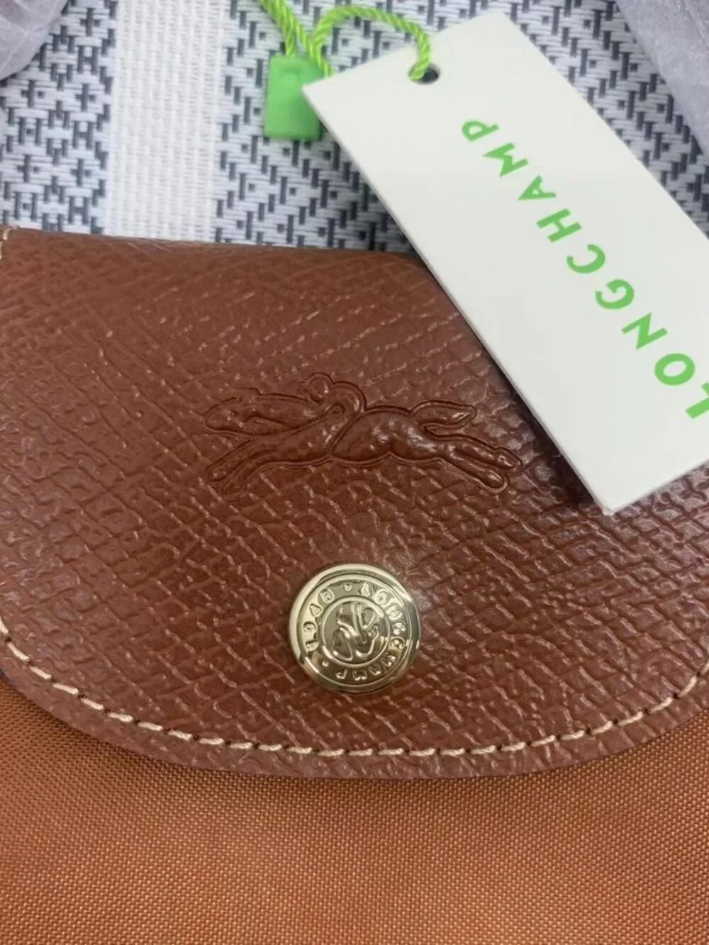 🍦Longchamp Mini Brown Crossbody - Le Pliage Pouch - Picture 2 of 5